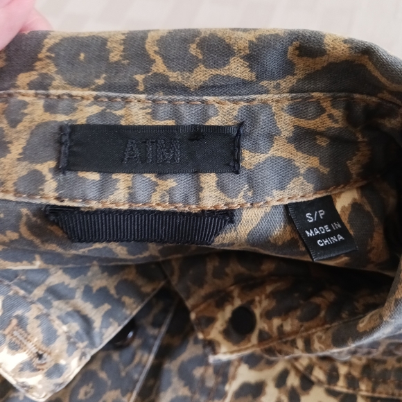 ATM Leopard Print Denim Jacket - Picture 11 of 16